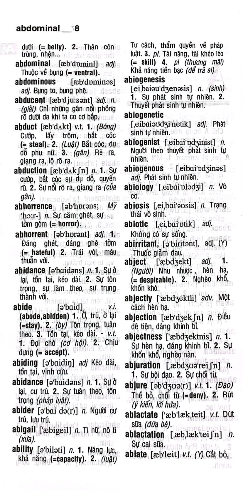 Sách Từ Điển Anh-Việt - English-Vietnamese Dictionary - Trên