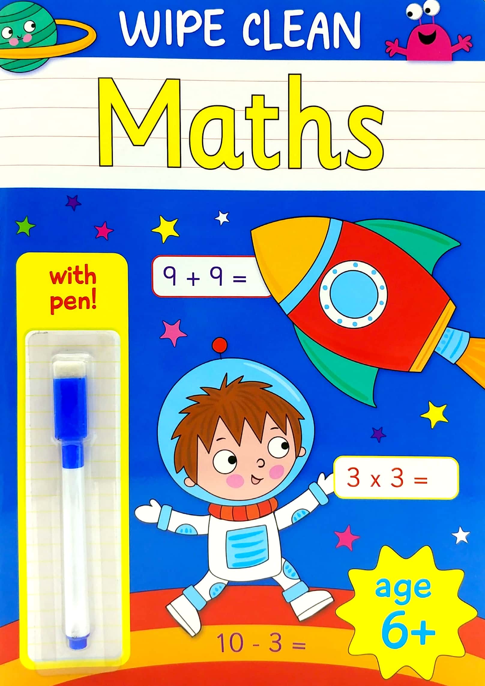 Wipe Clean Maths - Book With Pen Age 6+ - FAHASA.COM