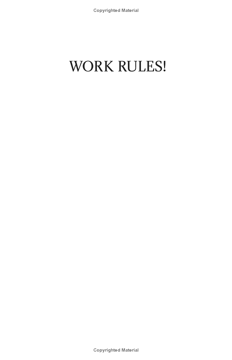 Work Task Rules Work Rules: Insights From Inside Google - FAHASA.COM